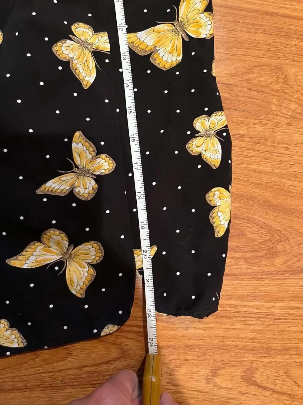 Vintage Morton Malaugillon Butterfly Polka Dot Button Front Vest Top
